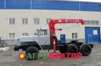 Кран манипулятор UNIC URV 504 на шасси Урал 44202