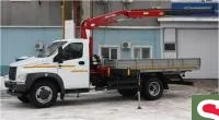 Бортовой ГАЗон Next C41R13 со стальной платформой с КМУ Fassi F65B.0.22